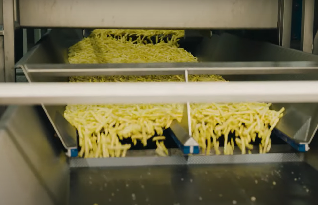 chips in industrial processing machine