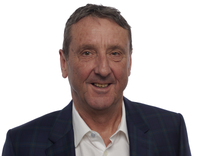 Close-up photo of Andrew Swift, a CEO, in suit and shirt