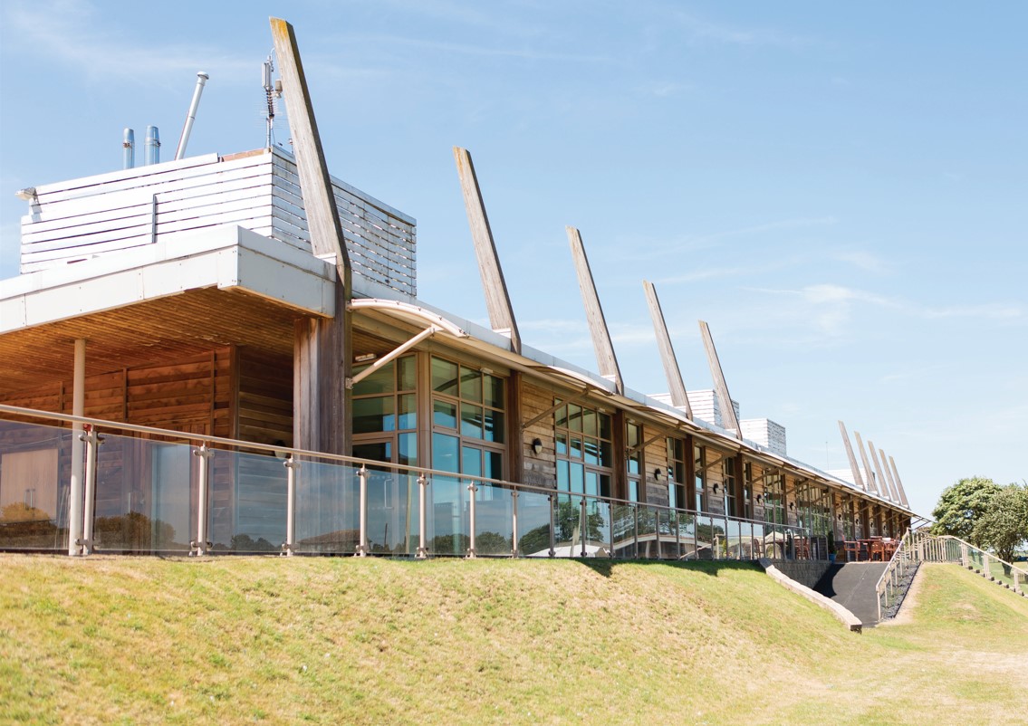 Conference building in agricultural setting