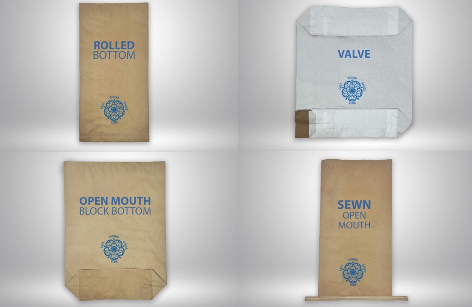 four different types of potato sack