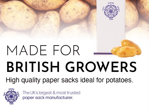 Advert for a potato sack supplier