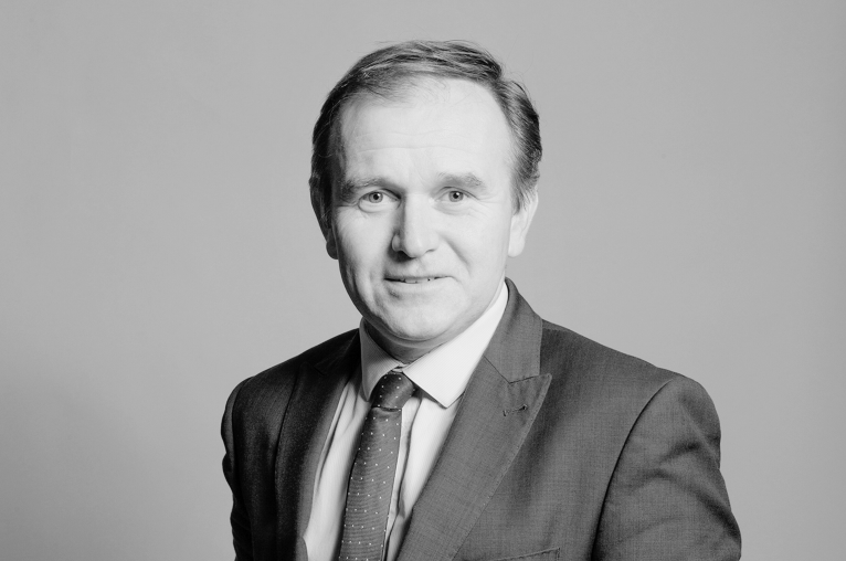 Facial photo of George Eustice, former secretary of state for DEFRA, now working with Emerald Research