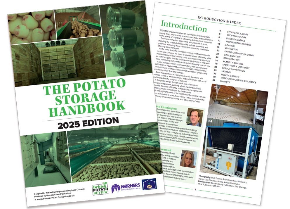 Front cover and inside page of a handbook