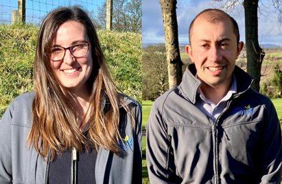 photos of two new trainees on agronomy course