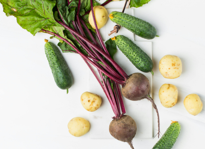 fresh vegetables including potatoes