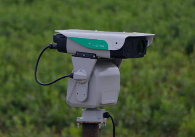 Automated Laser Bird Deterrent shown in field